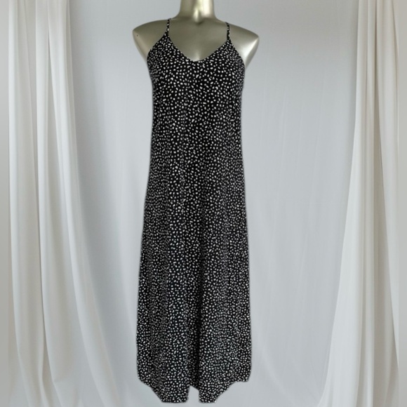 💟Women’s Old  Navy Black Patterned Long Dress - Picture 3 of 14